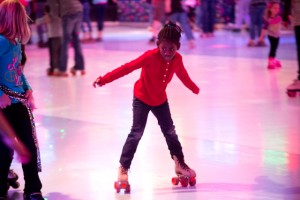 girl roller skating